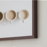 "Coffee Cathy" - Art Print in Latte by K.Short - Frame Close-up