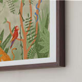 "Jungle Fun" - Art Print in White by Stevee Gomez - Frame Close-up