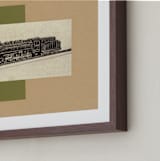 "Air, Land, and Sea" - Art Print in Olive by Tamara Hilje - Frame Close-up