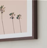 "Pink Sky & Palms" - Art Print in blush pink by Caroline Mint - Frame Close-up