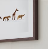 "Safari March" - Art Print in Wood by Katie Cooper Bussell - Frame Close-up