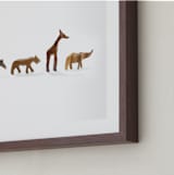 "Safari March" - Art Print in Wood by Katie Cooper Bussell - Frame Close-up