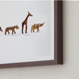 "Safari March" - Art Print in Wood by Katie Cooper Bussell - Frame Close-up