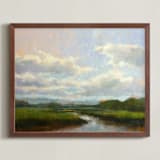 "Afternoon Light" - Art Print in Sky by Wendy Keller - Framed
