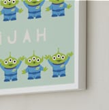 "Disney and Pixar's Toy Story Aliens" - Personalized Art Print in Wasabi by Vivian Yiwing - Frame Close-up