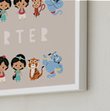 "Disney's Aladdin & Friends" - Personalized Art Print in Desert by Vivian Yiwing - Frame Close-up