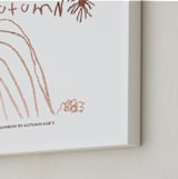 "Your Drawing As Foil Art Print" - Custom Foil Print in Rose Gold by Minted - Frame Close-up