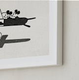 "Mickey and Minnie on the plane" - Art Print in Ivory by Sumak Studio - Frame Close-up