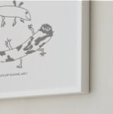 "Your Drawing: Landscape Custom Letterpress Print" - Custom Letterpress Print in Warm Gray by Minted - Frame Close-up