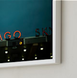 "Chicago Sky" - Art Print in Midnight Sky by E Melko - Frame Close-up