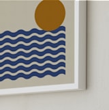 "Serene Coastline" - Art Print in Ocean by Beth Vassalo - Frame Close-up