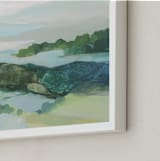 "The Long Way Around" - Art Print in Powder Blue by Mya Bessette - Frame Close-up