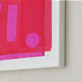 "Modern colors" - Art Print in Vibrant Red by Marta Crea - Frame Close-up