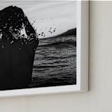 "Beach Boy" - Art Print in Black and white by Cade Cahalan - Frame Close-up