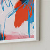 "the weight" - Art Print in Coral by Morgan Kendall - Frame Close-up