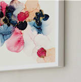 "Bloom Mixer" - Art Print in Sapphire Blue by Three Kisses Studio - Frame Close-up