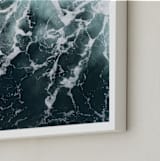 "Wave Patterns" - Art Print in Sea Aqua by Tommy Kwak - Frame Close-up