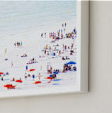 "Bright Beach" - Art Print in vibrant sun by Baumbirdy - Frame Close-up