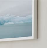 "Ice Age" - Art Print in Pale Blue Grey by Irene Suchocki - Frame Close-up