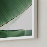 "leaf & light 1" - Art Print in deep ocean green by Alicia Abla - Frame Close-up