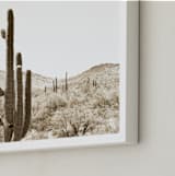 "Cacti V" - Art Print in Dust by Lisa Assenmacher - Frame Close-up