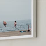 "August" - Art Print in Lake Blue by Kaitlin Rebesco - Frame Close-up