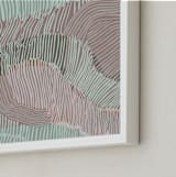 "Stripe Escape " - Art Print in Seagreen by Nina Leth - Frame Close-up