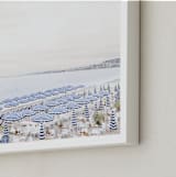 "Iconic French Riviera" - Art Print in Coastal Blue by Jamie Lollback - Frame Close-up