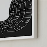"Linjer 1" - Art Print in Copenhagen Gray by Kate Baird - Frame Close-up