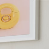 "Call Me Maybe 2" - Art Print in Baby Pink by Deborah Chou - Frame Close-up