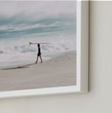 "East Coast Surfer" - Art Print in Soft Blue by Janet Cruz - Frame Close-up
