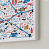 "I Love Dallas" - Art Print in Blue by Jordan Sondler - Frame Close-up
