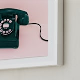 "Call Me Maybe 3" - Art Print in Baby Pink by Deborah Chou - Frame Close-up
