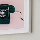 "Call Me Maybe 3" - Art Print in Baby Pink by Deborah Chou - Frame Close-up
