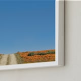 "POPPY LANE" - Art Print in POPPY ORANGE by DENiSE CREW. - Frame Close-up