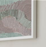 "Stripe Escape " - Art Print in Seagreen by Nina Leth - Frame Close-up