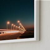 "The Fast Bridge" - Art Print in Marmalade Pine by Christian Fernandez - Frame Close-up