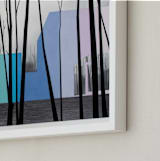 "Cantilever 2" - Art Print in Charcoal by Sara Joy - Frame Close-up