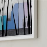 "Cantilever 2" - Art Print in Charcoal by Sara Joy - Frame Close-up