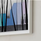 "Cantilever 2" - Art Print in Charcoal by Sara Joy - Frame Close-up