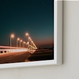 "The Fast Bridge" - Art Print in Marmalade Pine by Christian Fernandez - Frame Close-up