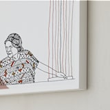 "Woven Women II" - Art Print in Pink by Multiple Artists - Frame Close-up