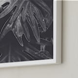 "Tropical Tori" - Art Print in Tropical Gray by K.Short - Frame Close-up
