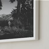 "Forgotten garden" - Art Print in Black by Romain - Frame Close-up