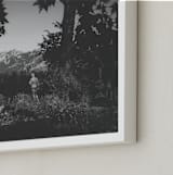"Forgotten garden" - Art Print in Black by Romain - Frame Close-up