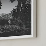 "Forgotten garden" - Art Print in Black by Romain - Frame Close-up