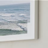 "Patchwork Seascape" - Art Print in Sea Blue by Annie Shapiro - Frame Close-up