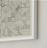"Sketchy Pattern" - Art Print in Charcoal by Katie Zimpel - Frame Close-up