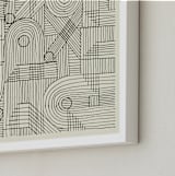 "Sketchy Pattern" - Art Print in Charcoal by Katie Zimpel - Frame Close-up