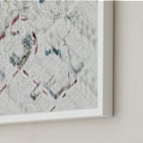 "Santa Monica Abstraction" - Art Print in Rich Red by Johnathon Smith - Frame Close-up